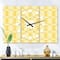 Designart Retro Ornamental Design III Oversized Mid-Century Modern Multipanel Wall Clock
